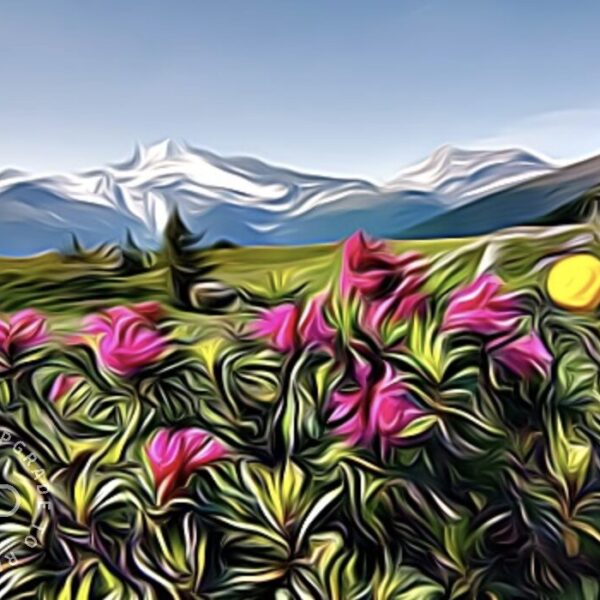 Val Viola coloured with Rhododendrons _20 June